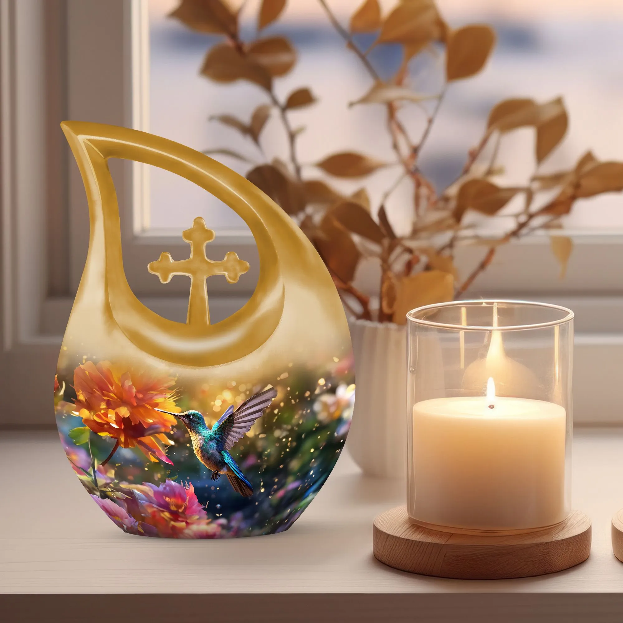 Soulful Harmony - Humming Birds Urn For Lasting Memories