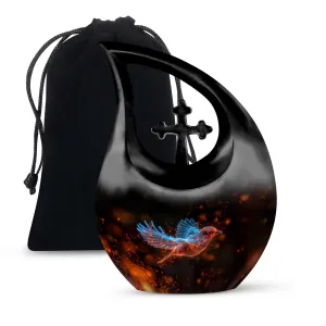 Sparrow Memorial Urn: Affordable Container Cremation Urn