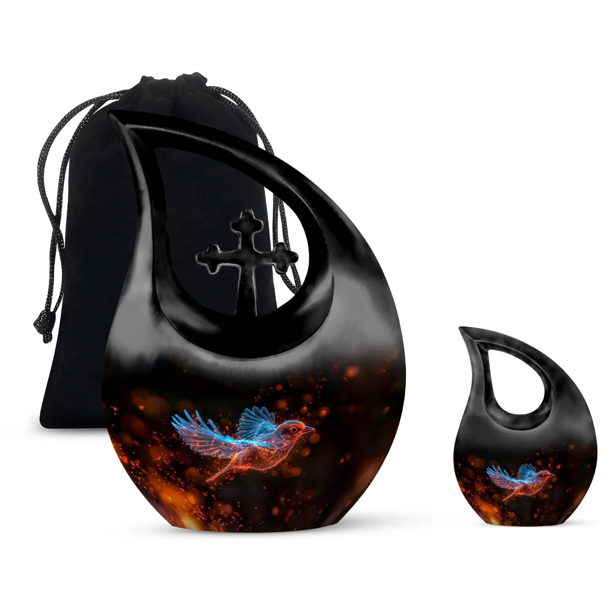 Sparrow Memorial Urn: Affordable Container Cremation Urn