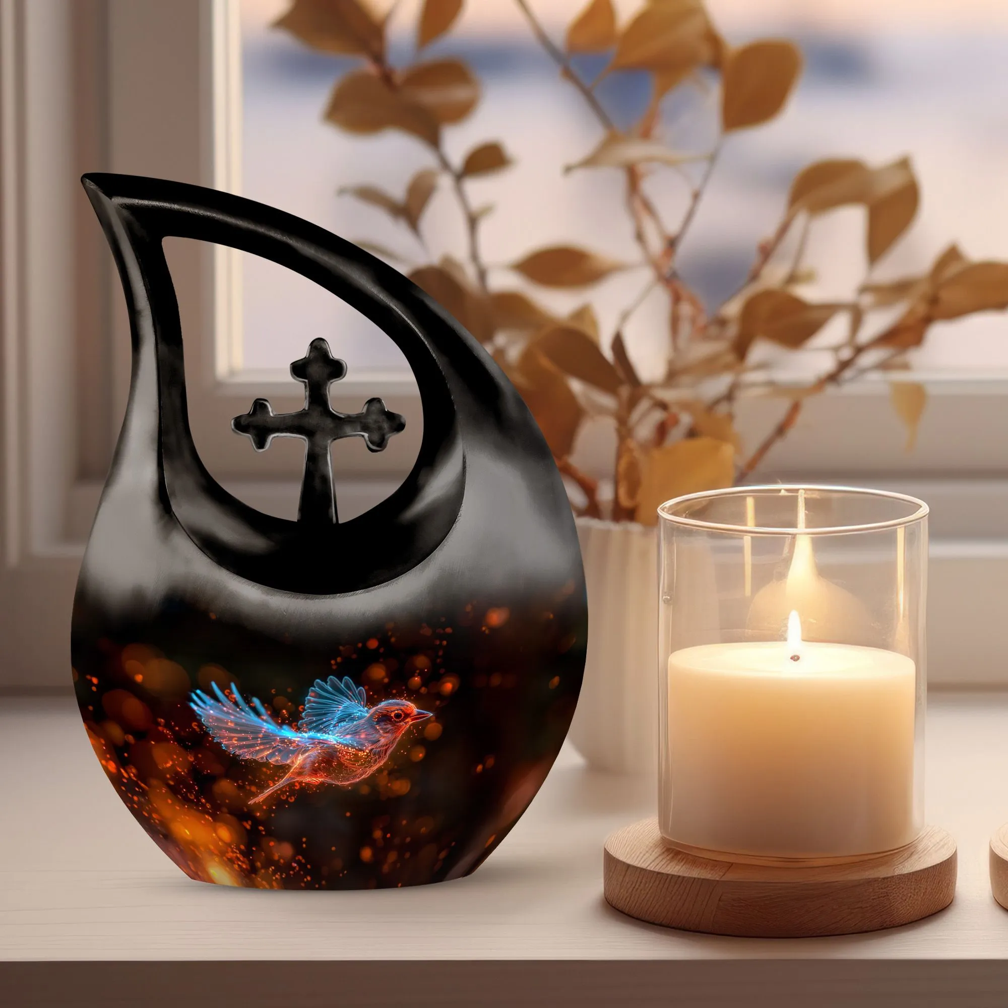 Sparrow Memorial Urn: Affordable Container Cremation Urn