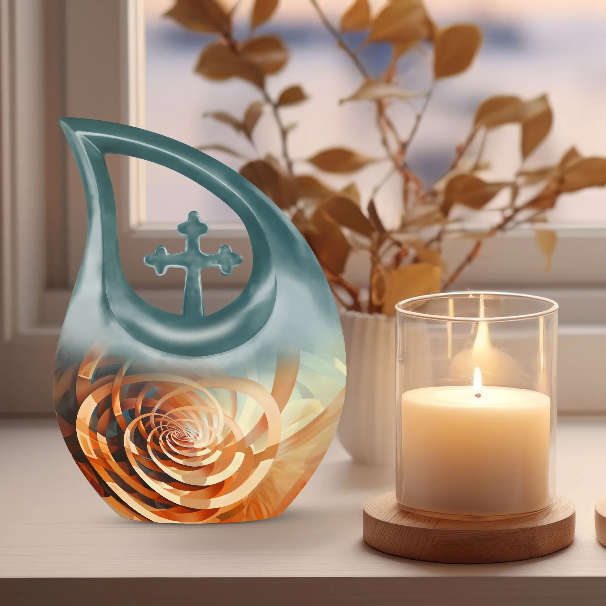 Spiral  Urn -  Memorial Cremation Urn For Ashes