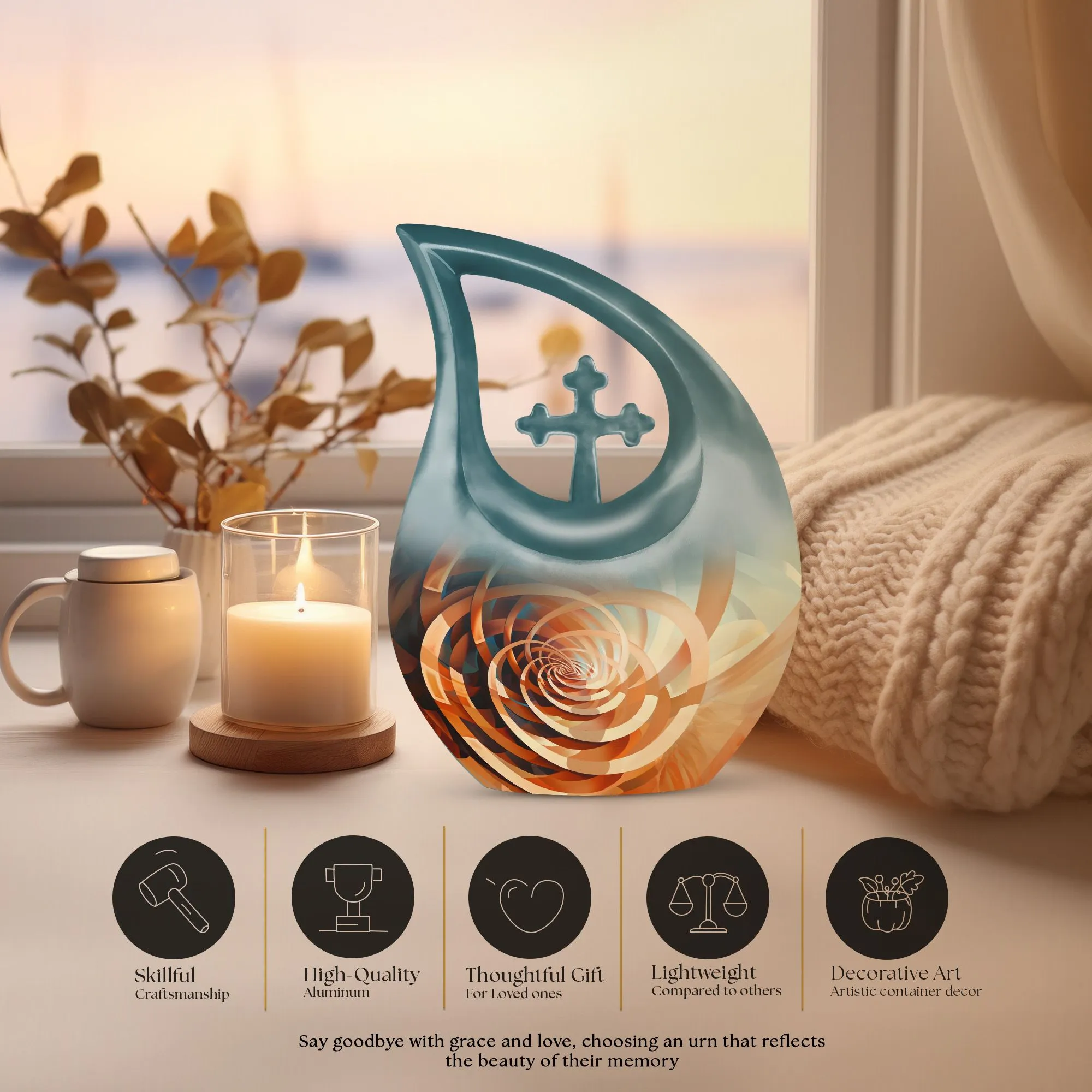Spiral  Urn -  Memorial Cremation Urn For Ashes