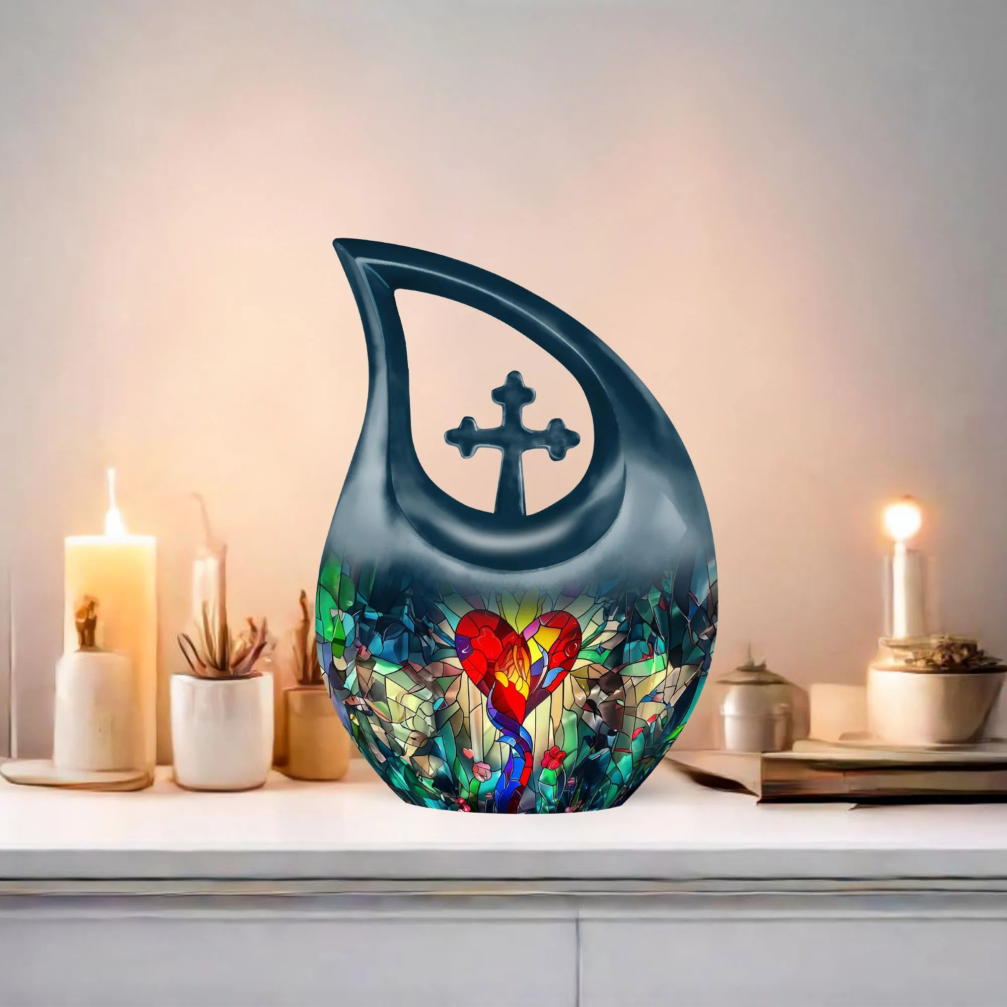 Stained Glass Urn, Affordable Keepsake for Lasting Memories