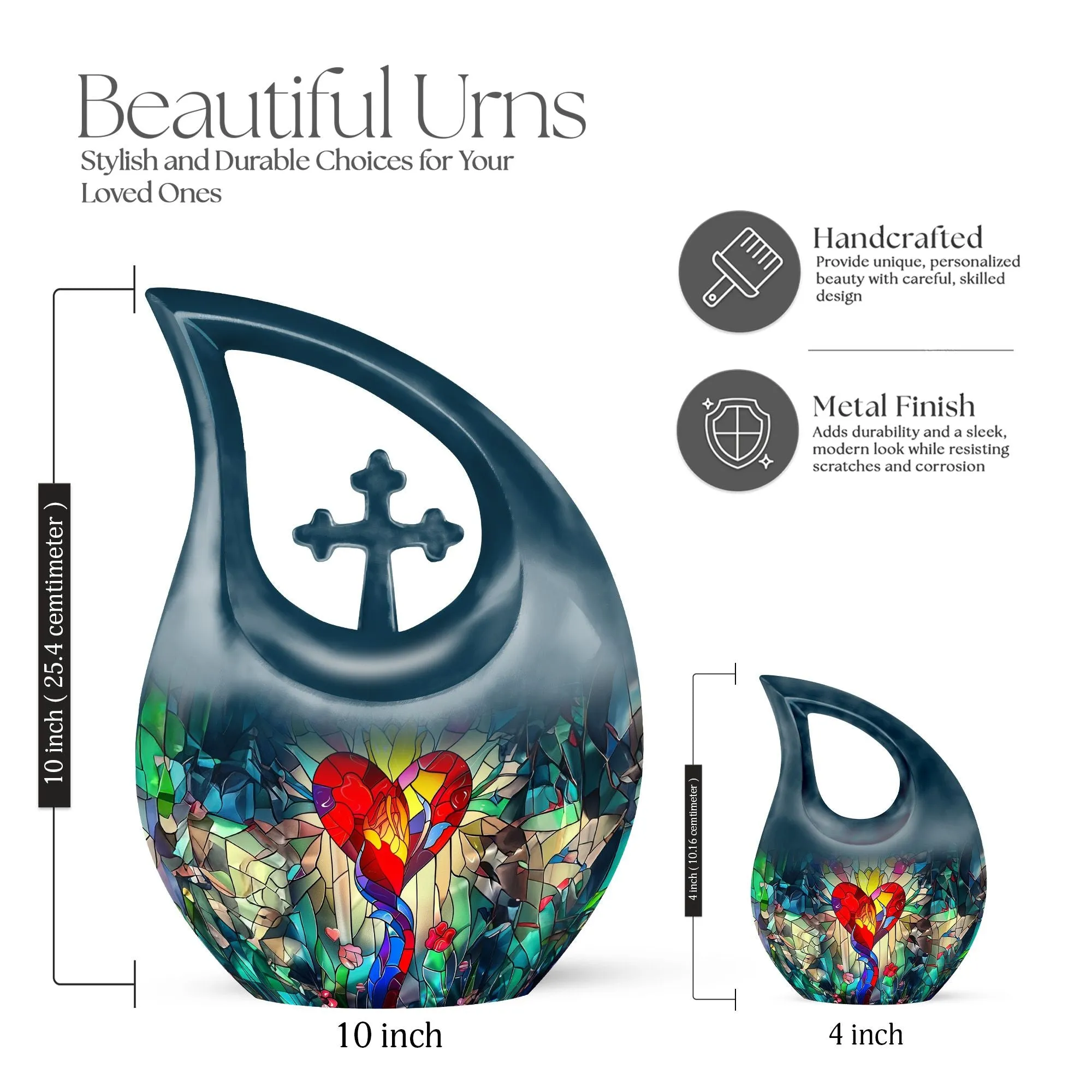 Stained Glass Urn, Affordable Keepsake for Lasting Memories