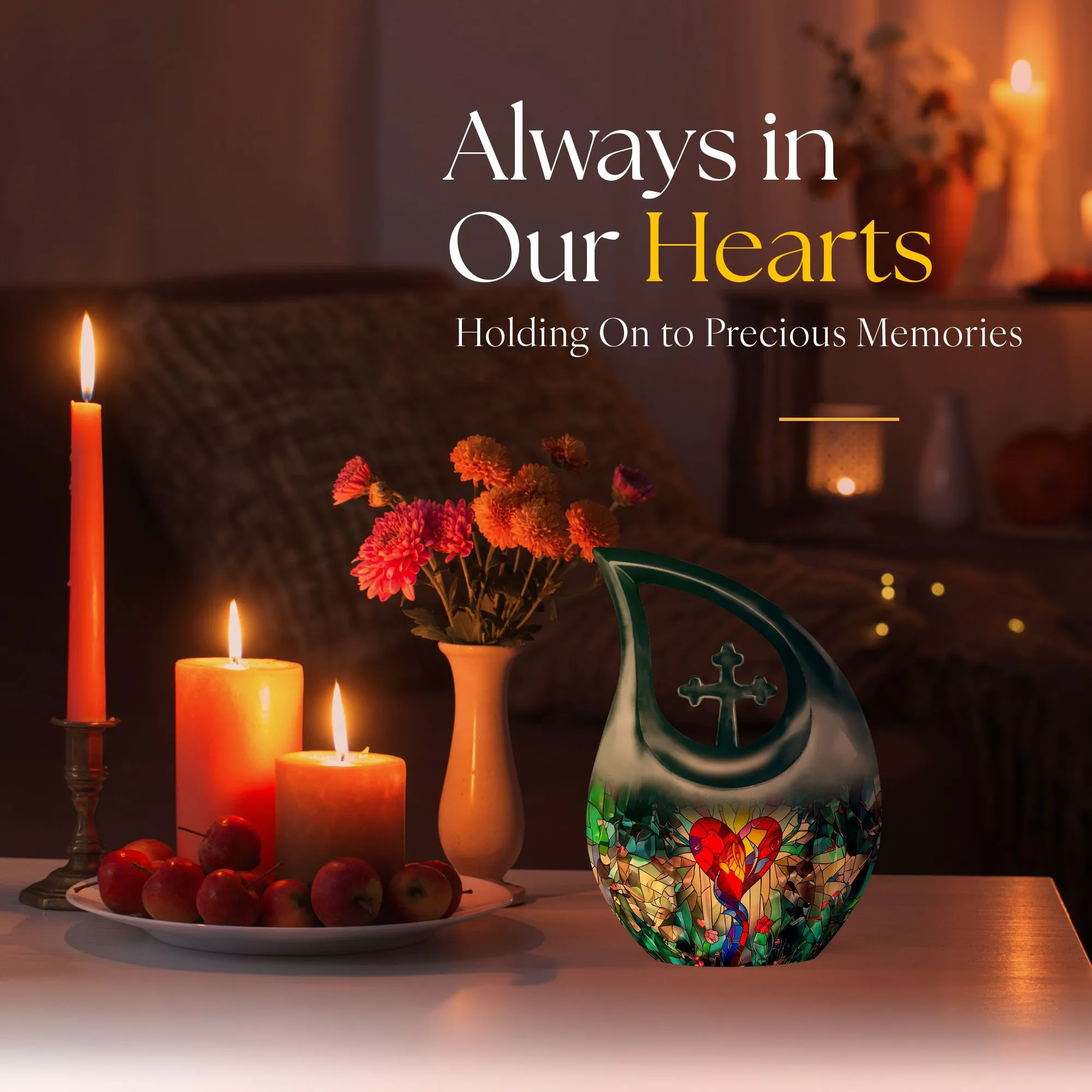 Stained Glass Urn, Affordable Keepsake for Lasting Memories