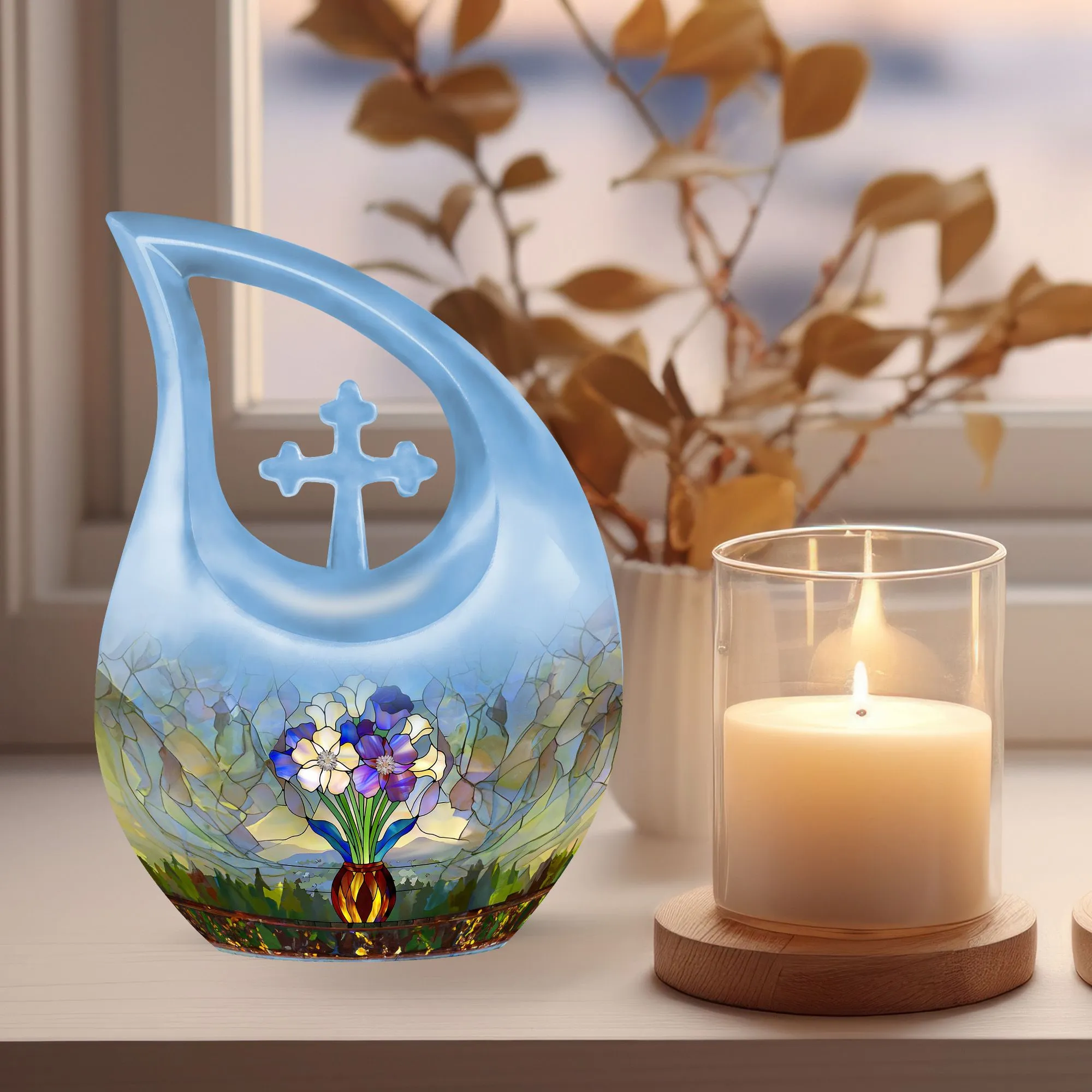 Stained Glass Urn: Premium Memorial Urn for Lasting Remembrance