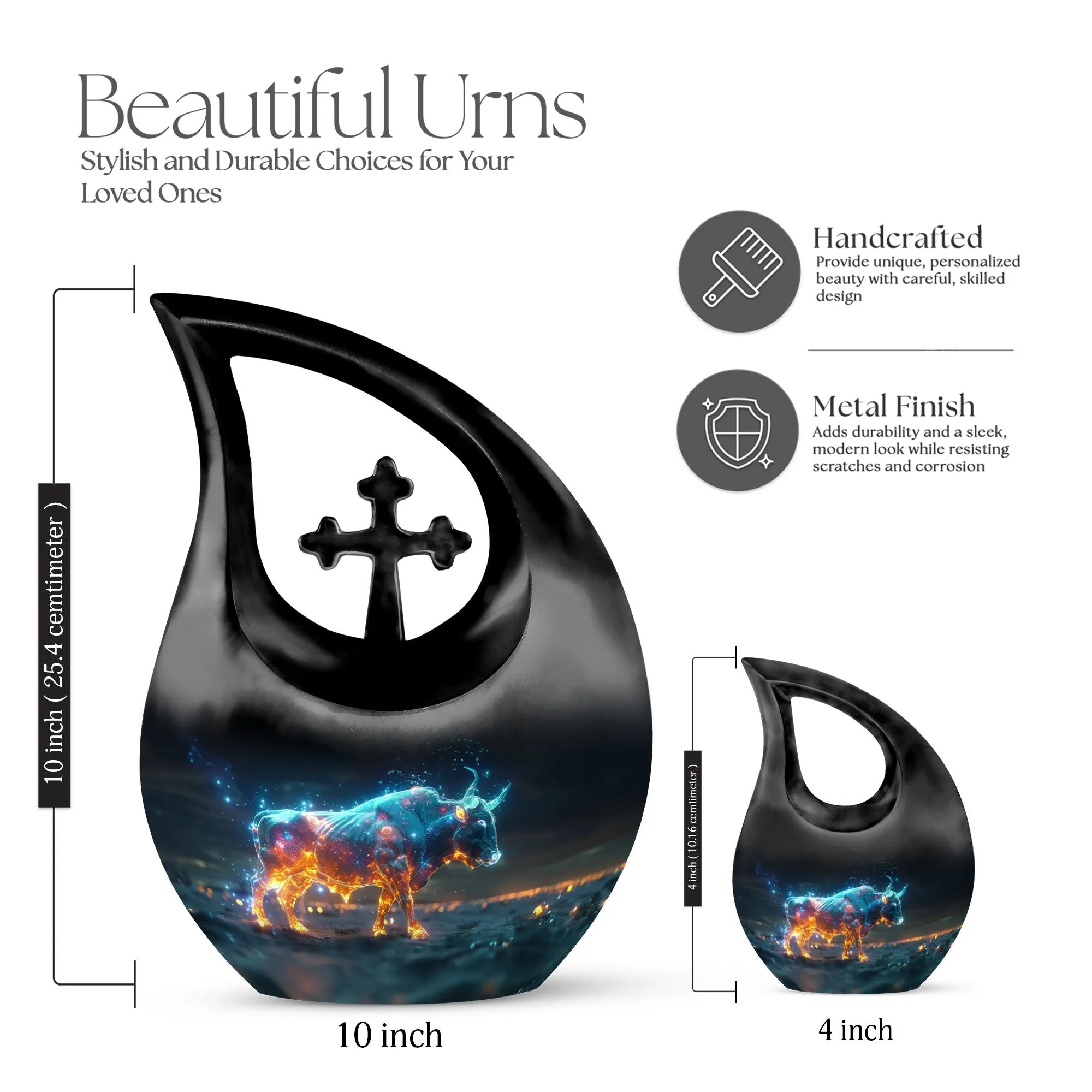 Stellar Taurus Glow Majestic Memorial Urn for Ashes