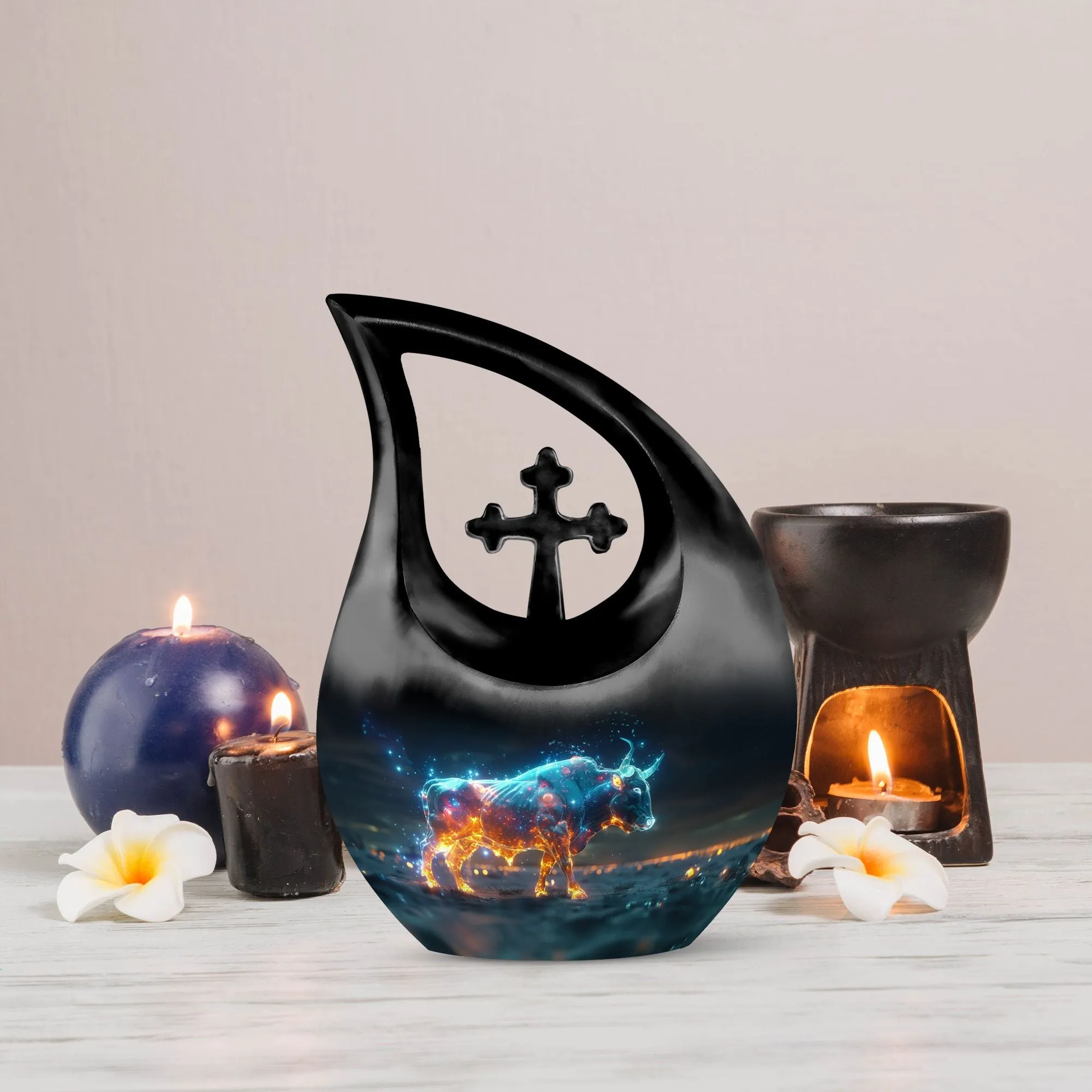 Stellar Taurus Glow Majestic Memorial Urn for Ashes