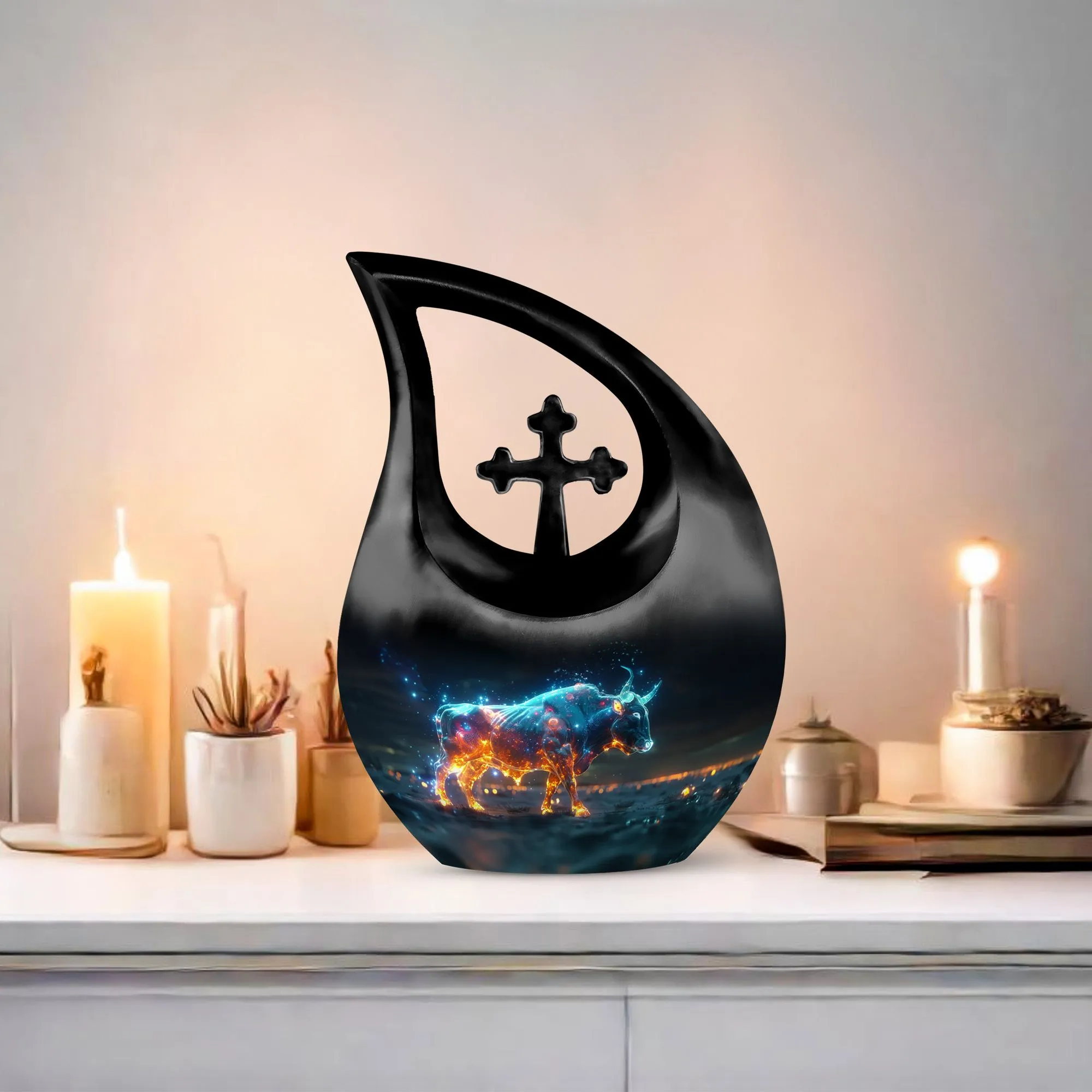 Stellar Taurus Glow Majestic Memorial Urn for Ashes