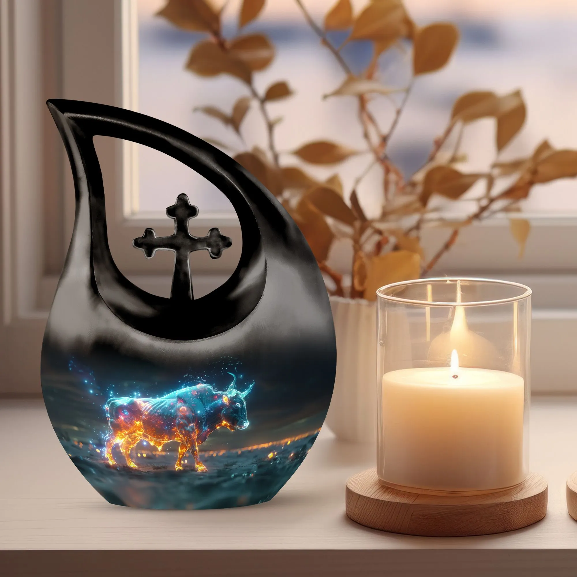 Stellar Taurus Glow Majestic Memorial Urn for Ashes