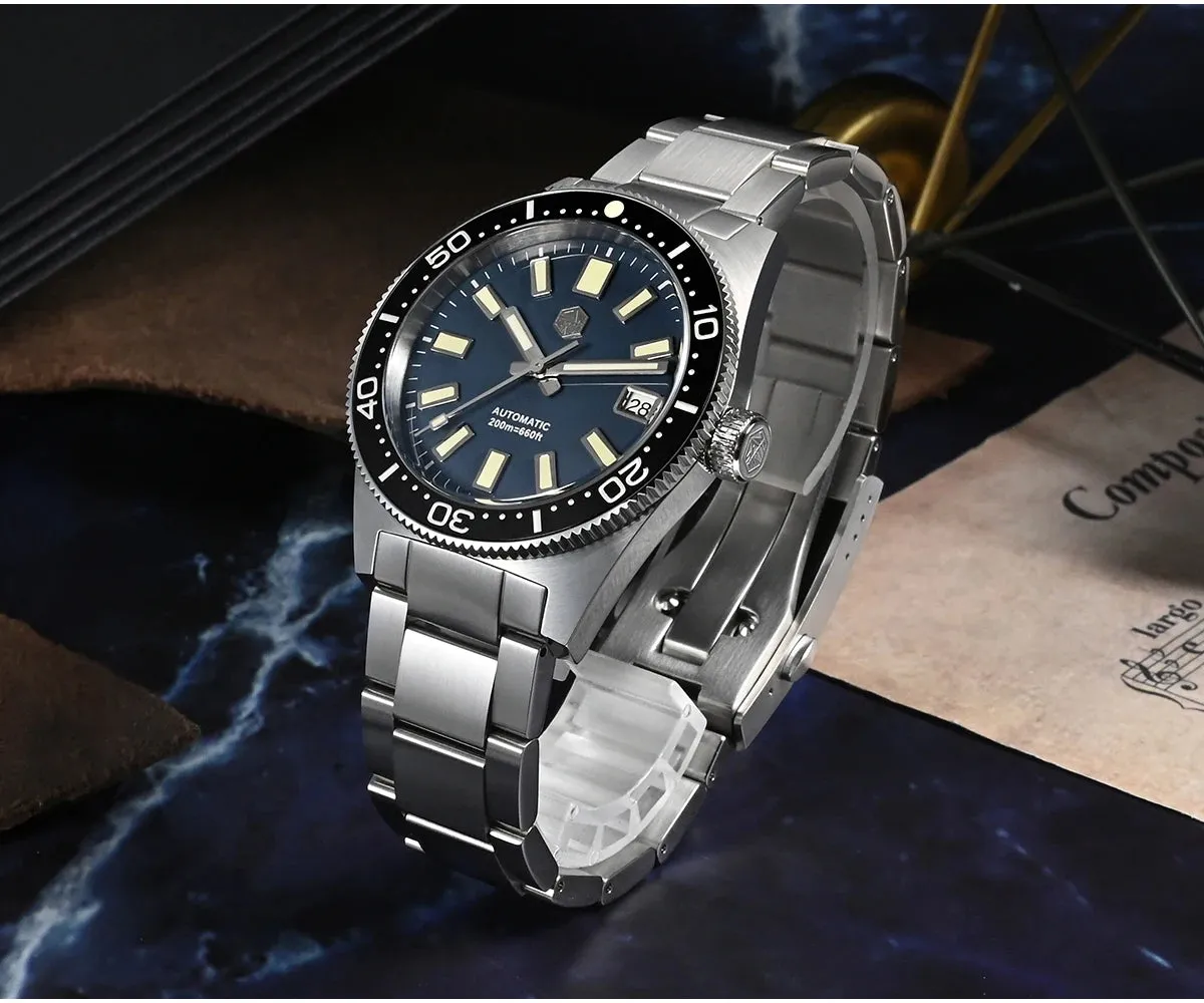 ★SuperDeals★San Martin 39mm 62mas Dive Watch SN007GB