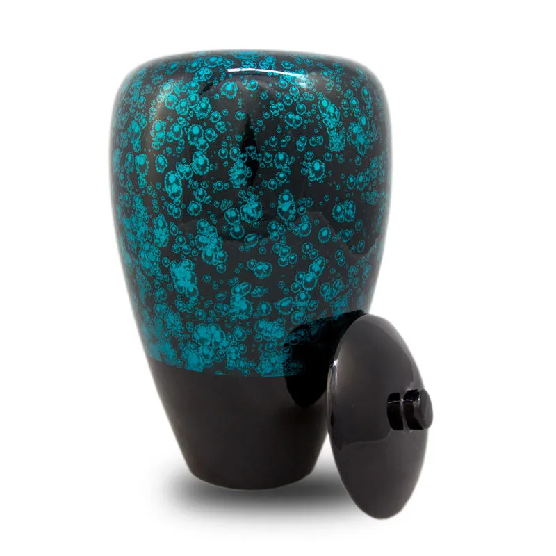 Tall Bamboo Cremation Urn in Blue
