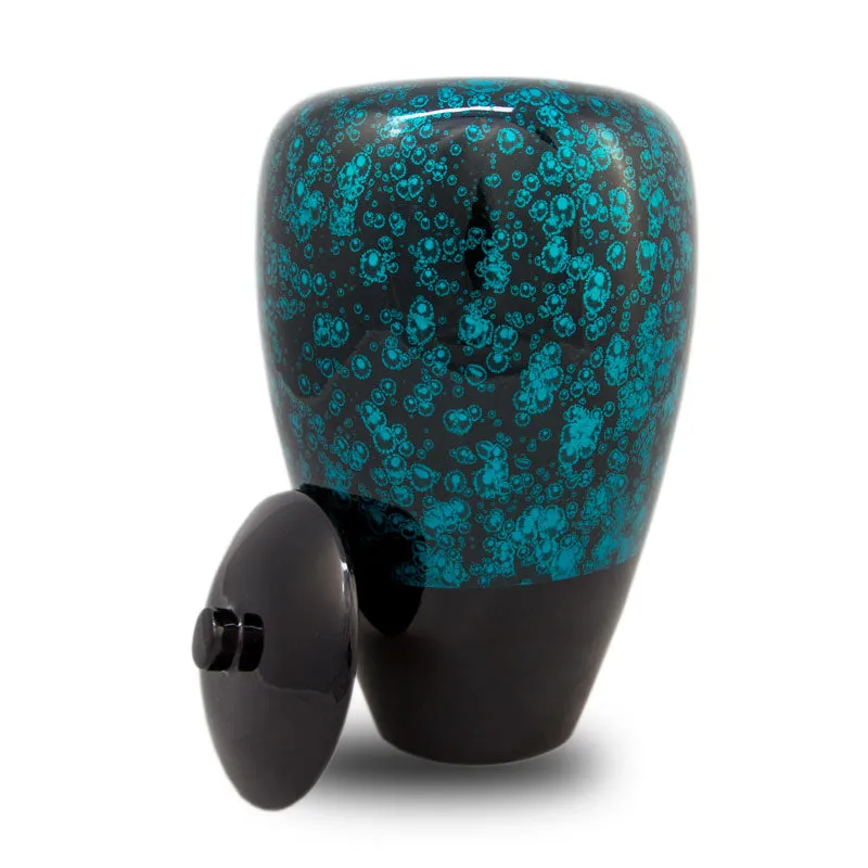 Tall Bamboo Cremation Urn in Blue