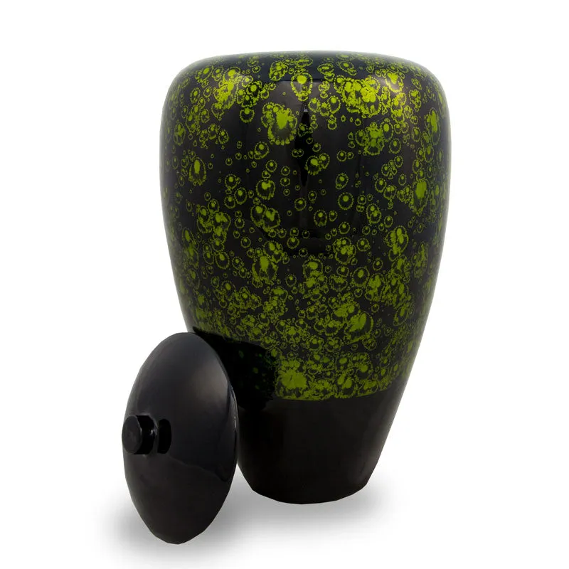 Tall Bamboo Cremation Urn in Green