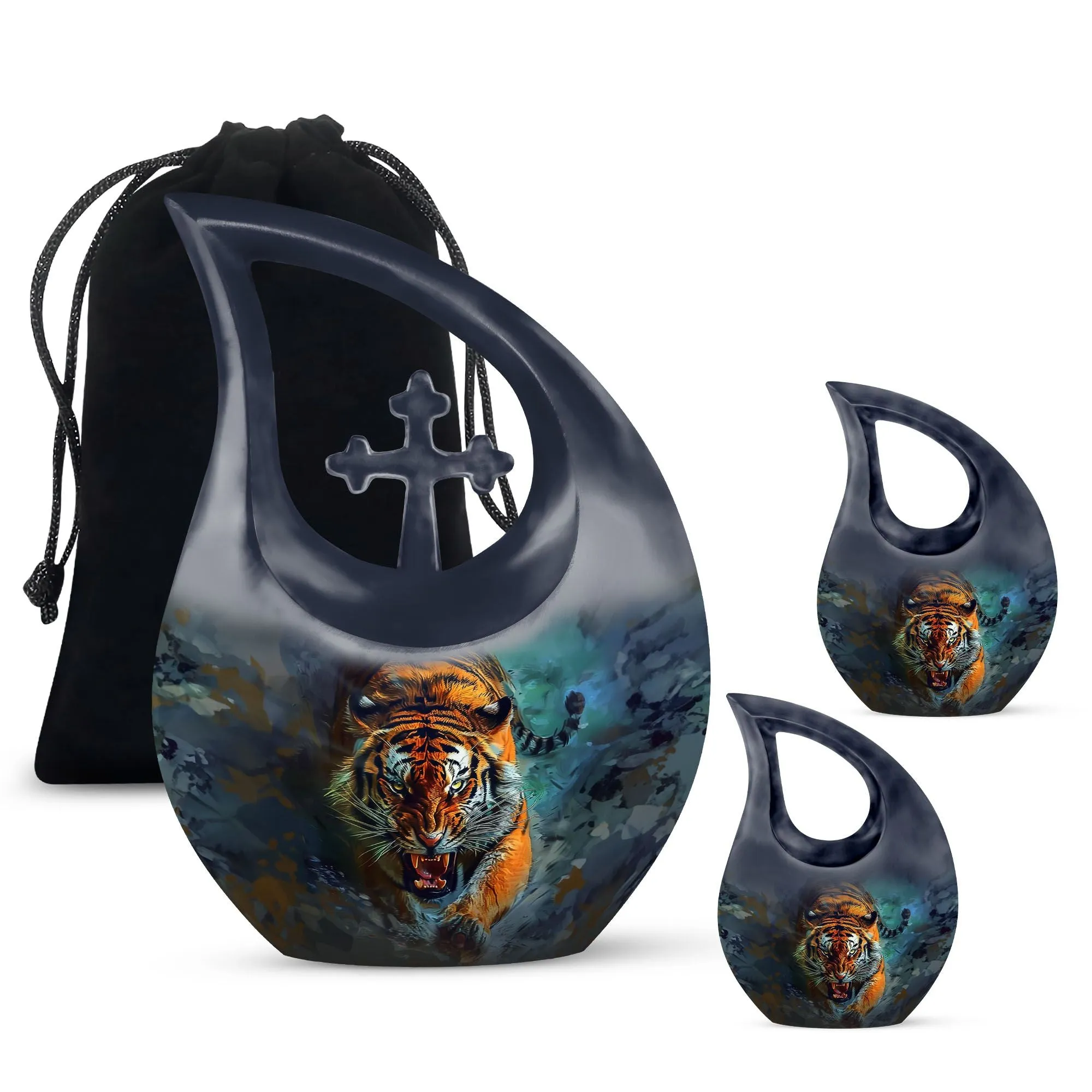 Tiger Tribute modern urn funeral urn for adults