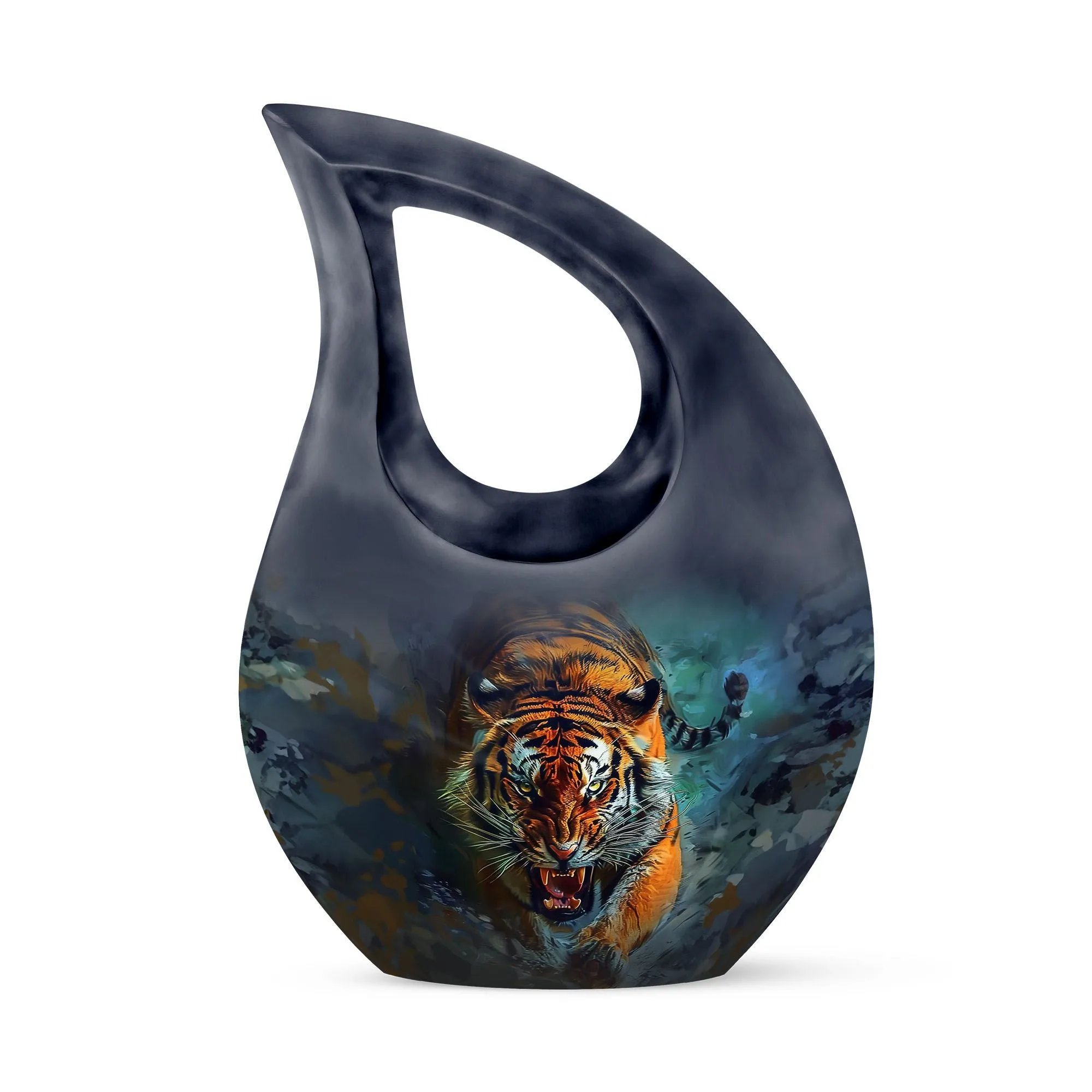 Tiger Tribute modern urn funeral urn for adults