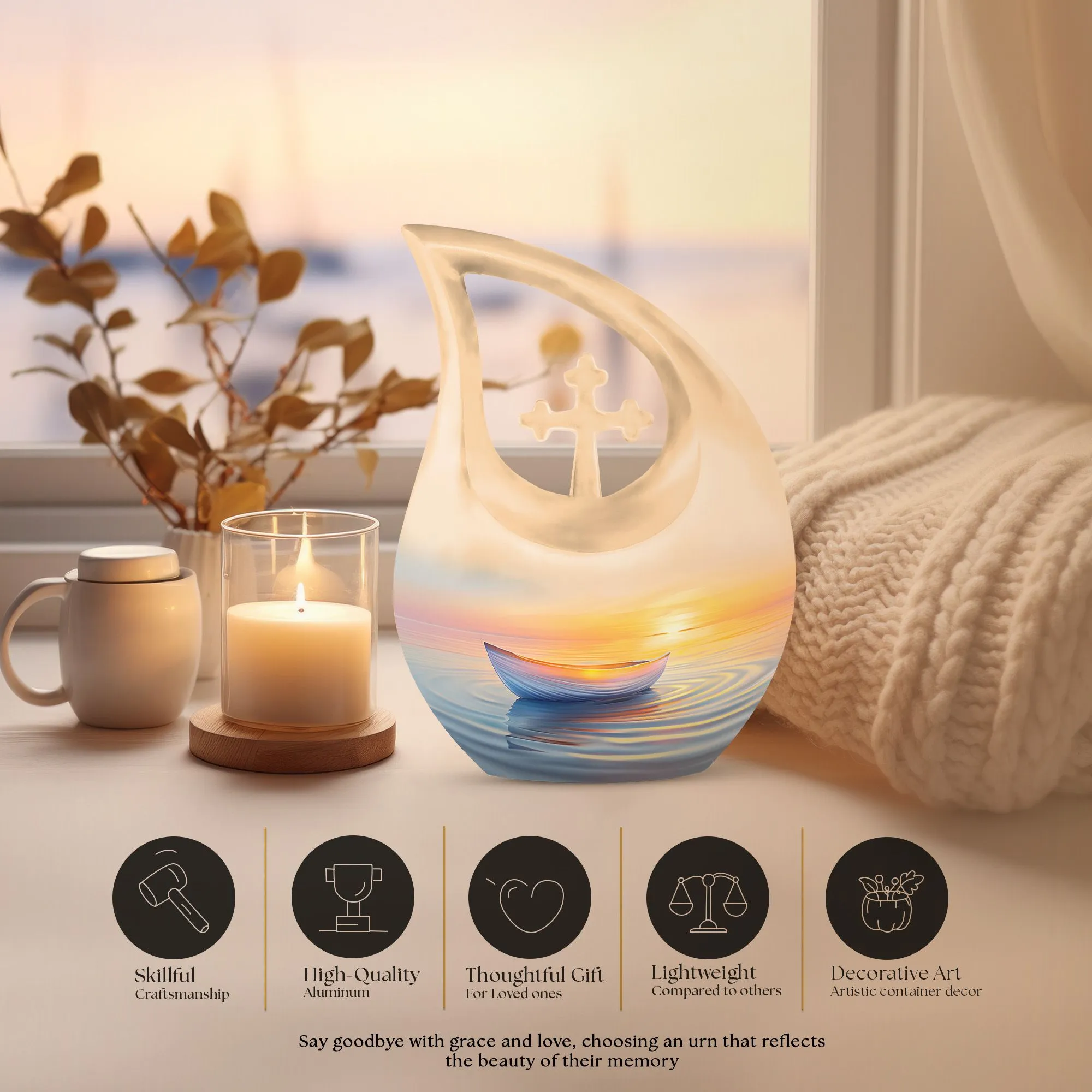 Tranquil Serenity Memorial Urn- Cremation Urn