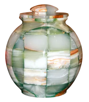 Triumph Onyx Green Marble Urn