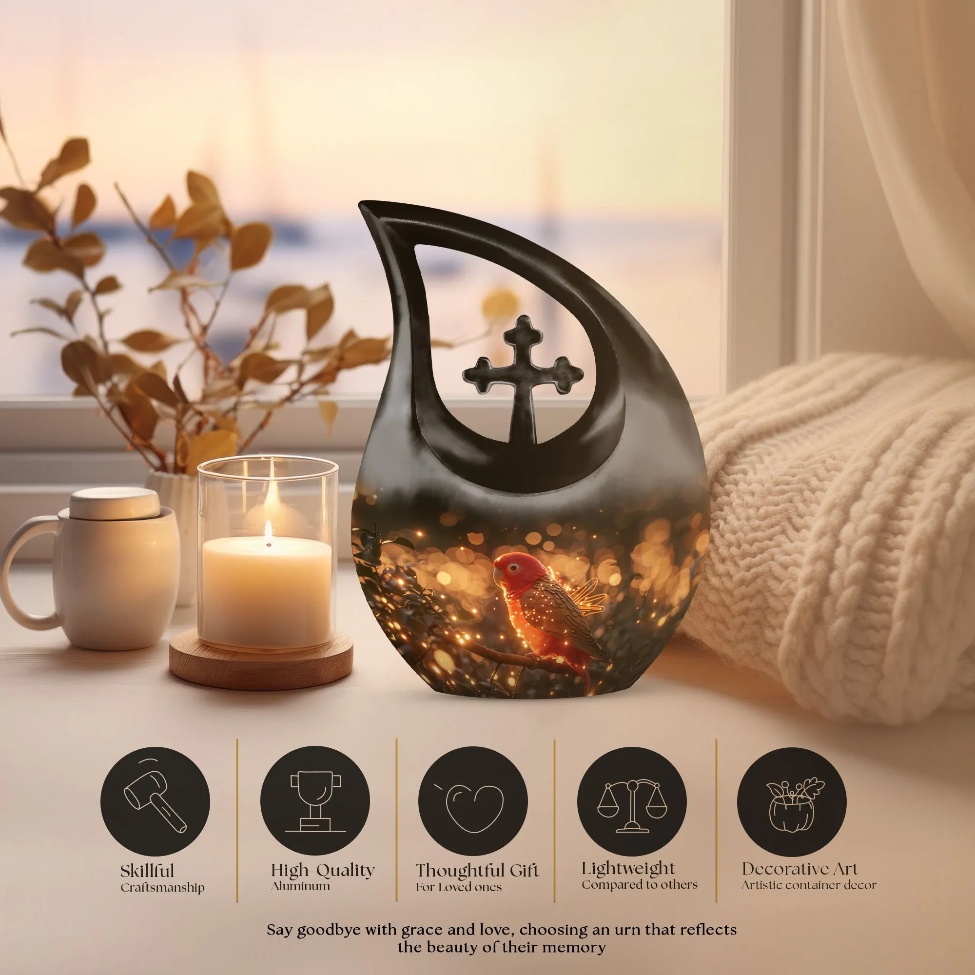 Twilight Ember Wings Cremation: A Memorable Tribute Urn