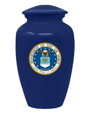 United States Air Force Military Cremation Urn, Blue