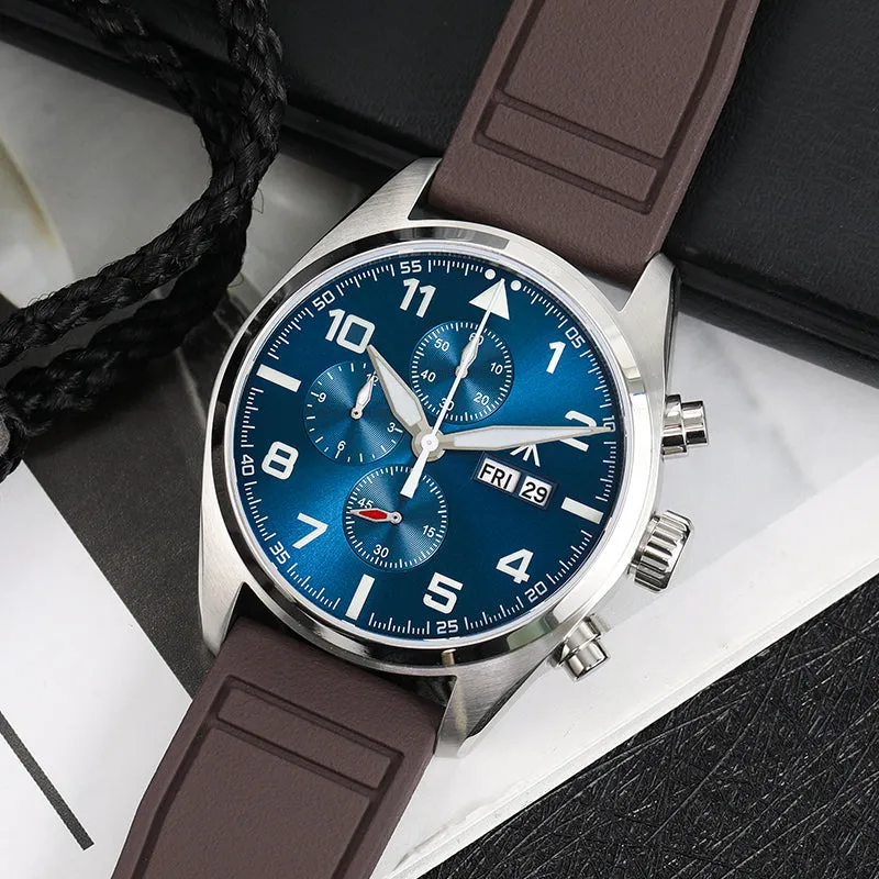 ★US Pre-Owned★Militado 39mm Chronoragph Pilot Watch ML04