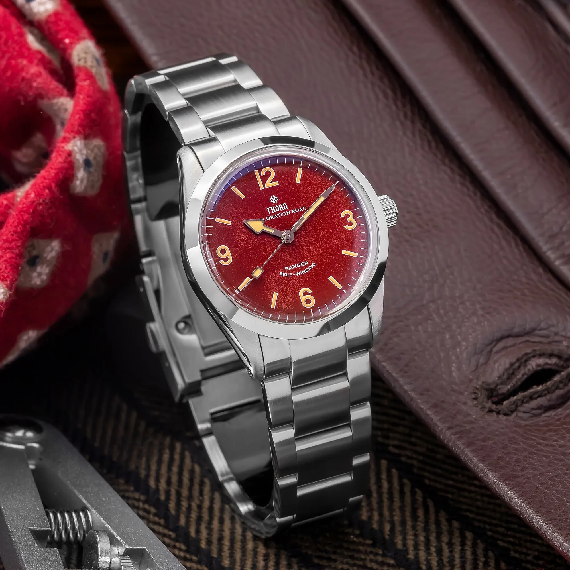 ★Weekly Deal★Thorn 34mm Vintage Mechanical Watch T003