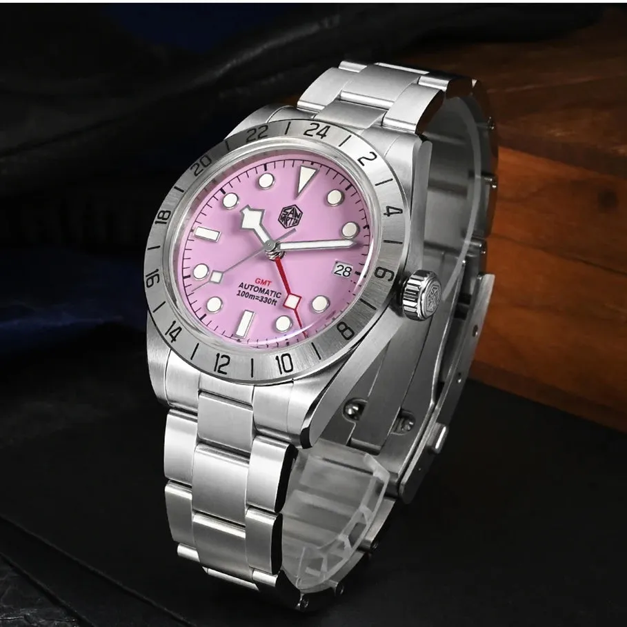 ★WeeklyDeal★San Martin 39mm NH34 BB GMT Watch-SN0054G-C2