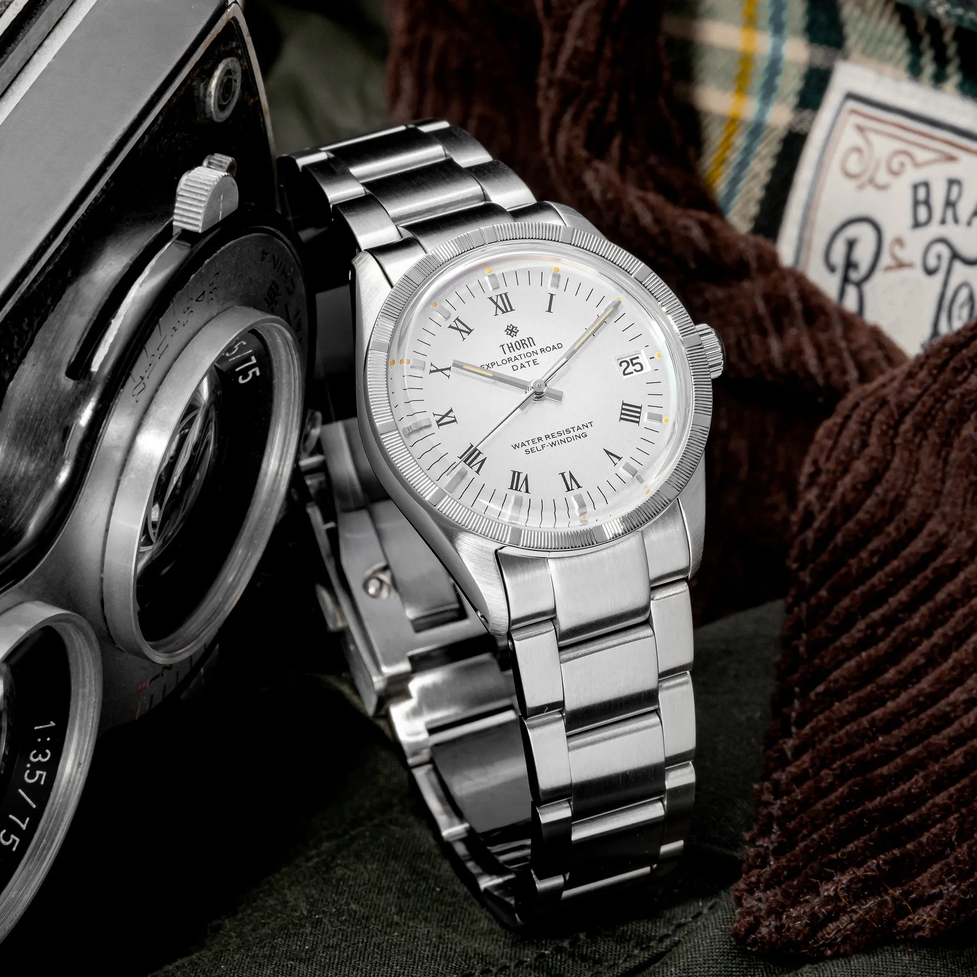 ★WeeklyDeal★Thorn 34mm PT5000 Retro Mechanical Watch T004