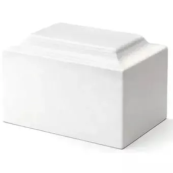 White Cultured Marble Cremation Urn | Quality Urns For less | Engravable