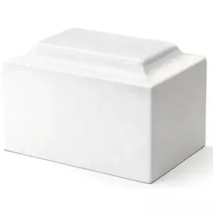White Cultured Marble Cremation Urn | Quality Urns For less | Engravable