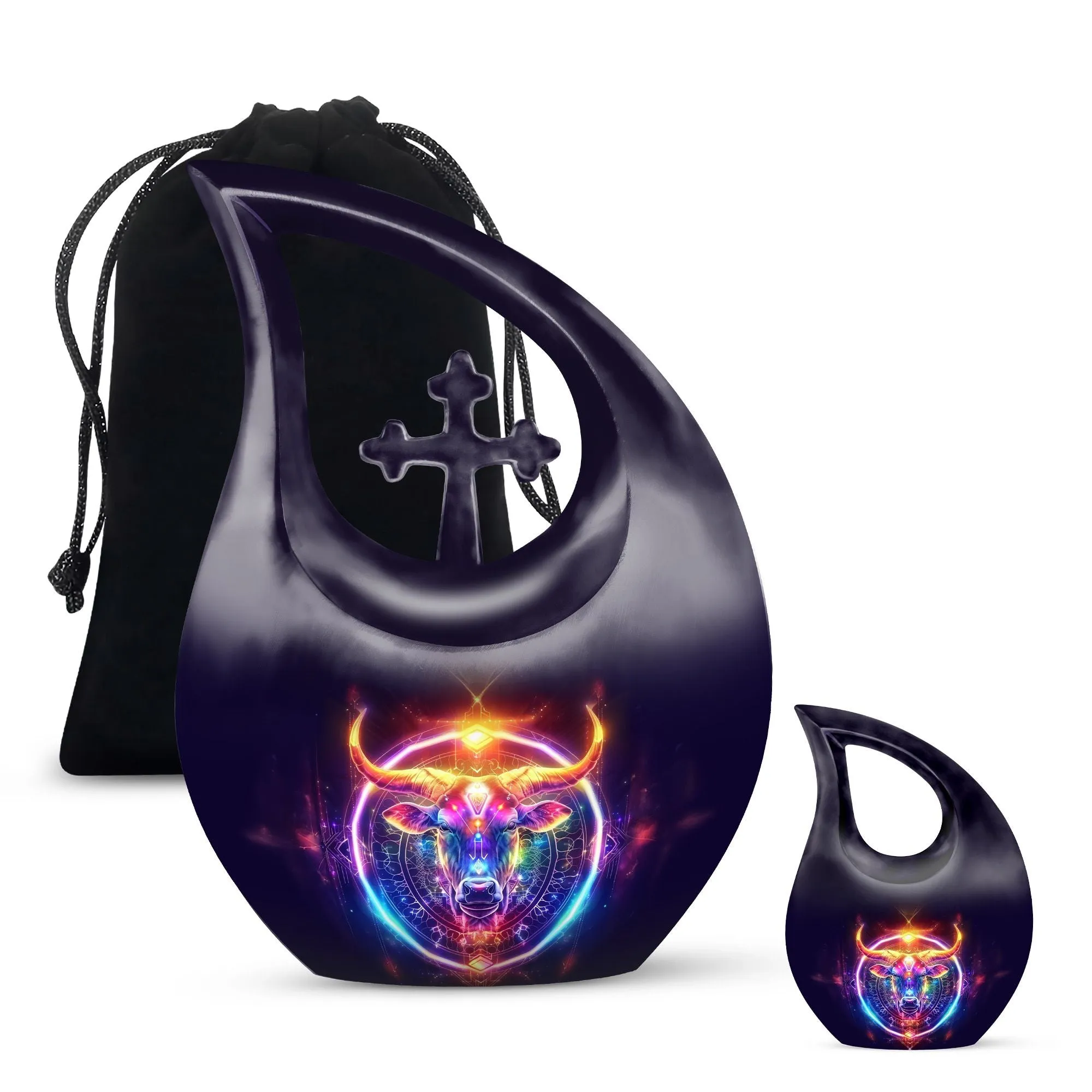 Zodiac Serenity Affordable Burial and Memorial Urn - A celestial