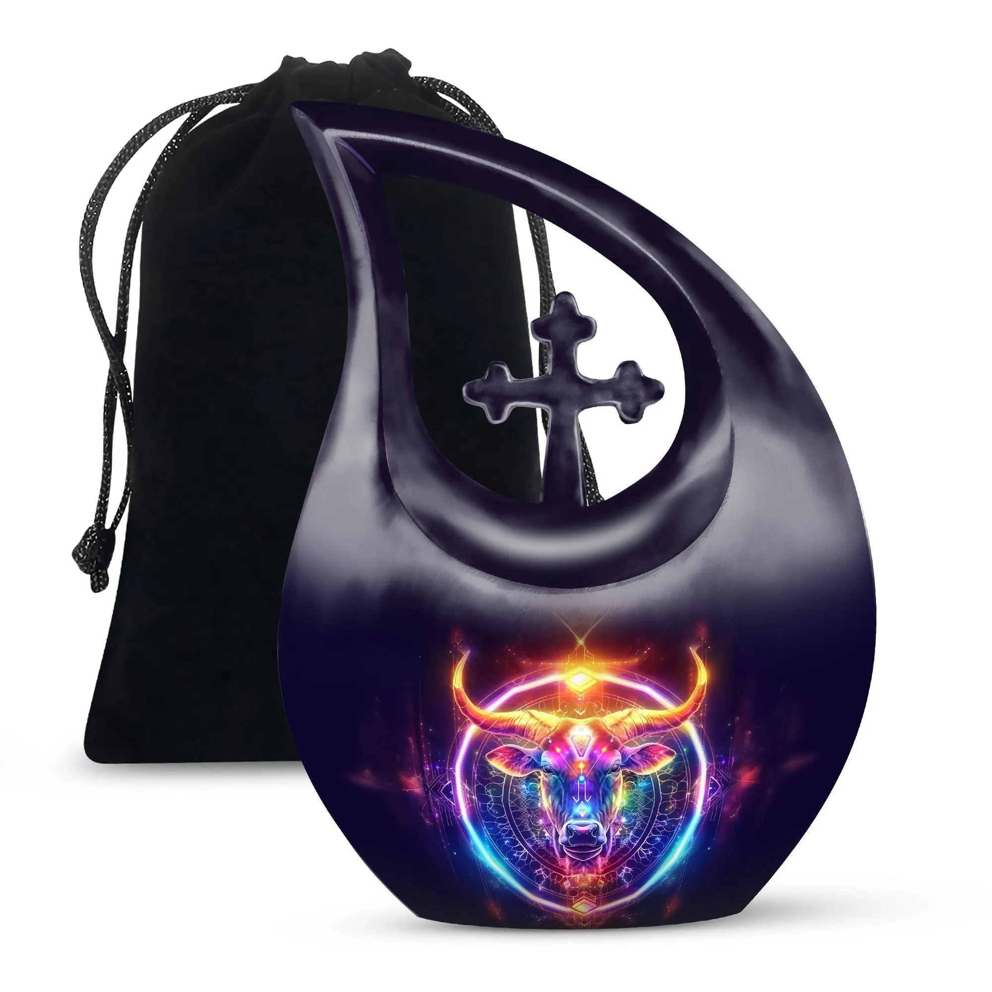 Zodiac Serenity Affordable Burial and Memorial Urn - A celestial